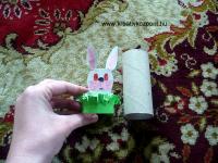 Húsvéti pályázat - Tojástartó nyuszi WC papír gurigából