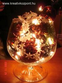 Karácsonyi pályázat - Üveg kelyhek bedíszítve