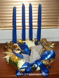 Karácsonyi pályázat - Kék szalmakoszorú