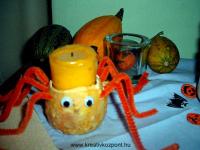 Halloween pályázat - Halloween-pók (mécses) - Kész