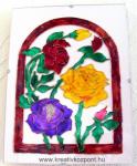 Anyák napi pályázat - Rózsalugas - Üvegfestett falikép