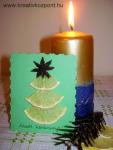 Karácsonyi pályázat - Ajándékkísérő, üdvözlő lap szárított citromból - Kész
