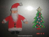 Karácsonyi pályázat - Mikulás és karácsonyfa hűtőmágnesek