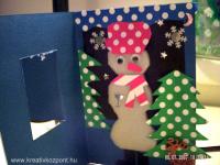Karácsonyi pályázat - Hóemberes képeslap