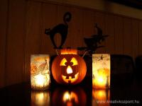 Halloween pályázat - Töklámpás- Kivilágítva