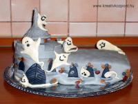 Halloween pályázat - Szellemkastély torta