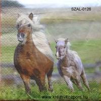 Szalvéta - Vágtató ló és csikó