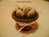 Húsvéti pályázat - ”Báránykás” tojások díszes cserépben