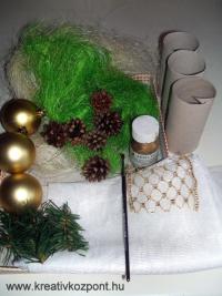 Karácsonyi pályázat - Aranygömbös hengerek - Hozzávalók