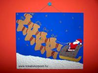 Karácsonyi pályázat - Mikulás szánja - papírkép