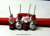 Karácsonyi pályázat - Nyalóka hóember és télapó - Kész