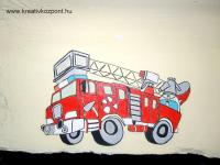 Viágító festék pályázat - Világító tűzoltóautó - Világosban