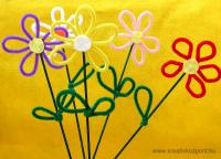 Anyák napi pályázat - Virágok zsenília drótból - Kész