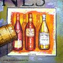Szalvéta - Három üveg bor